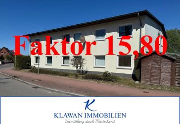 Faktor 15,80 - Eigentumswohnung mit PKW-Stellplatz
