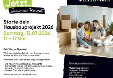 Musterhausbesichtigung und Beratung am 12.07.26 in Simmern