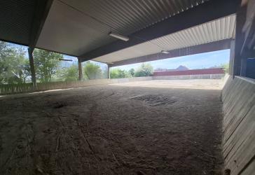 SPORT, Gewerbe, Lagerfläche, Landwirtschaft: überdachte Halle und ca.2,6 ha/26.000 m², Sozialraum, Stallungen