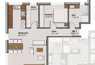 Exklusive 2-Zimmer-Wohnung in Perl zu vermieten