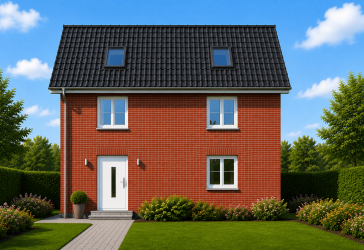 Ahlen-Vorhelm, provisionsfrei vom Bauträger, ein Neubau-Einfamilienhaus mit 5 Zimmern, KFW-55, Luft-Wärmepumpe mit Pufferspeicher und PV-Anlage,