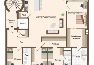5-Zi.-Whg., 150 m², 3. OG, Altstadt Würzburg ab 01.08.26 verfügbar