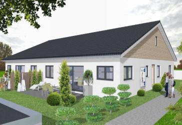 Neubau einer Bungalow Doppelhaushälfte in Münsingen- Dottingen