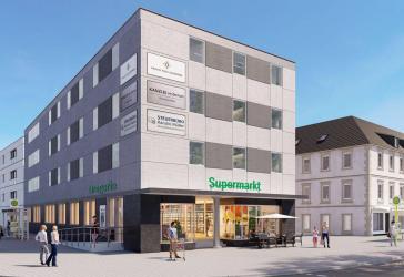 Tolles Gewerbeobjekt mit Laden-Bürofläche im EG & Praxen - Büros in den Obergeschossen