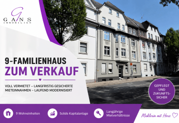 Solide Kapitalanlage: Gepflegtes 9-Familienhaus mit 100 % Vermietungsstand