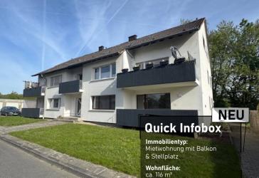 Renovierte und geräumige 3-Zimmer Erdgeschosswohnung mit Balkon und Stellplatz