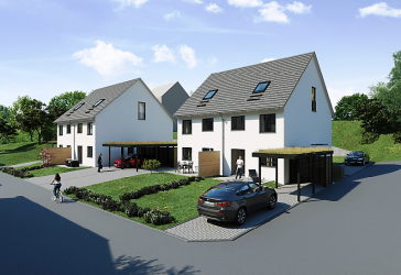 Willkommen in der Zukunft * FAMILIENWOHNPARK MÜHLENGARTEN * Nachhaltige Doppelhaushälfte + Energiestandard GEG 2024 zuzüglich KfW 55