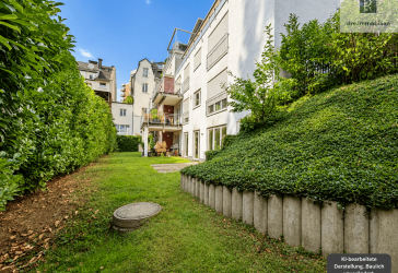 Für Singles & Paare // Zentrum Bensberg, 99m² Wfl mit Südwestgarten, Terrasse, Aufzug & Tiefgarage
