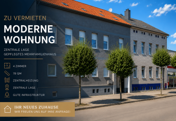4-Zimmer-Wohnung mit 78 m² ab sofort zu vermieten