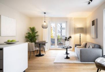 Musterwohnung mit Küche - 2-Zimmer-Erstbezug
