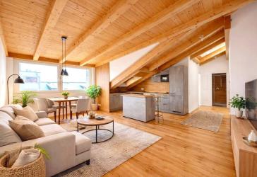 3-Zimmer-Dach-Studio-Wohnung, LIFT, EBK, Keller, Kachelofen-Anschluss, TG-Platz a. W.