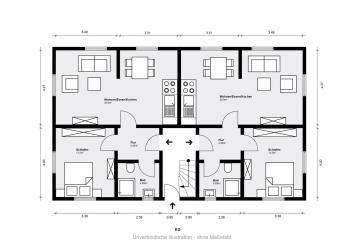 Schönes Mehrfamilienhaus mit sechs Einheiten
