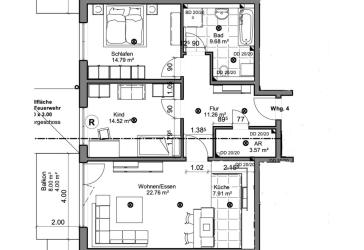 Erstbezug in Dunningen: Helle 3-Zimmer-Neubauwohnung mit Balkon & 2 Stellplätzen