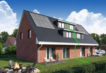 Nur 300m vom Strand Haffkurg-Scharbeutz, Neubau-Doppelhaushälfte mit Südwest-Garten