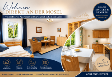 Gemütliches 1-Zimmer-Apartment mit Gartenblick in begehrter Mosellage