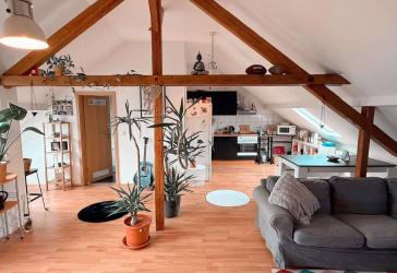 Schöne Dachgeschosswohnung im Altbau - Loggia, Tageslichtbad, 3 ZKB