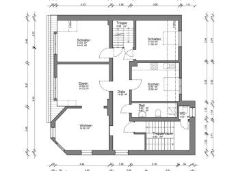 4-Zimmer Wohnung in 3-Fam.-Haus, ca. 86m²