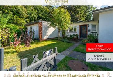 Helles Bungalow-Reihenhaus in ruhiger Lage mit schön angelegten Garten