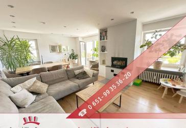 Ruwer Höhenlage ! 121 m² große, moderne EG-Wohnung mit Balkon, Kamin, 2 Stellplätzen und Gartenmitbenutzung