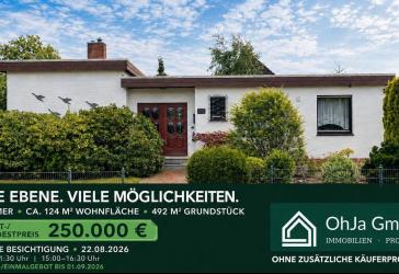 EINE EBENE. VIELE MÖGLICHKEITEN! 5-Zimmer-Bungalow mit Garten & Garage