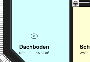 Kompletter Dachboden mit Spitzboden