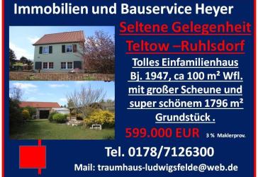 Traumhaftes Wohlfühlhaus in Teltow / Ruhlsdorf– Großzügiges Grundstück mit Charme und Komfort