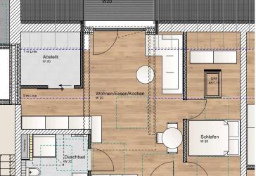 2 Zimmer DG Wohnung mit Norddachterrasse