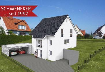 Kreative Neubauplanung für ein Hanggrundstück in Lübbecke