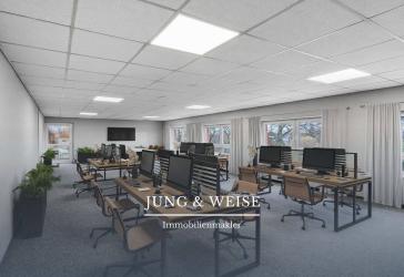 Bürofläche ca. 560 m² für 4 €/m², optional Lagerflächen ab 493 m² + 861 m² für 3,5 €/m²