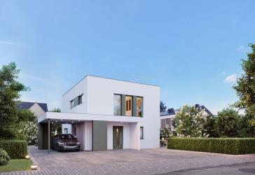 Architektonisches Meisterstück: Modernes Bauhaus-Einfamilienhaus mit Weitblick und höchster Energieeffizienz in Schönfeld