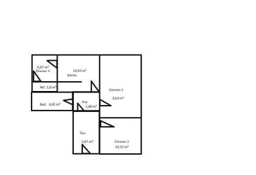 3-Zimmer-Whg im Souterrain, 2 WC, WG-geeignet