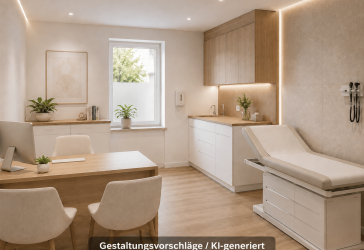 120 bis 500 qm / Praxisflächen mit Parkplätzen / Praxisgröße nach Wunsch anpassbar / verschiedene Raumgrößen möglich