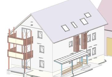Erstbezug: 2-Zimmer-DG-Wohnung mit Klima, EBK & Südost-Balkon