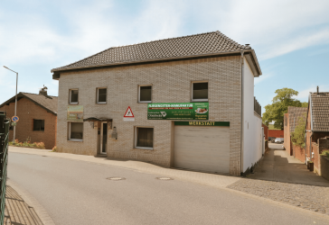 Gewerbe und Wohnen in Linnich-Gereonsweiler: besondere Immobilie sucht neuen Handwerksbetrieb