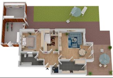 Echter Freiraum: Attraktive 3-Zimmer-Wohnung mit großer Terrasse und großem Gartenanteil