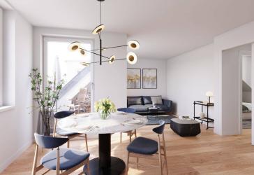 Wohnen mit Weitblick: Helle 2-Zimmer-Wohnung mit Dachterrasse