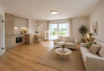 Sofort verfügbar: 3-Zi-Neubauwohnung im EG mit Terrasse & Garten | KfW40 QNG | TG-Stellplatz | W01