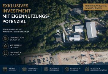 Provisionsfrei: Gewerbeanwesen mit Betriebsleiterhaus auf 9.272 m² in Wilhelmshaven