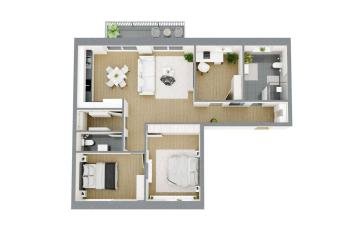 Diese Wohnung bietet viel Platz!