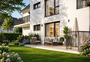 NEUBAU! 3-Zimmer-Garten-Wohnung mit Süd-Westterrasse in Eckental- nahe Nürnberg & Erlangen, nur 5 Wohnungen. - ZAHLUNG NACH FERTIGSTELLUNG