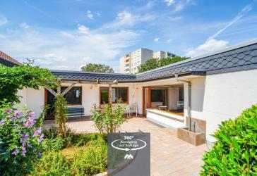 Wohnen auf einer Ebene: Top gepflegter Winkelbungalow mit Garage in der Weinheimer Weststadt!