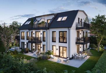 Ideal zur Kapitalanlage: NEUBAU-1-Zimmer-City-Apartment mit Terrasse und privatem Gartenanteil