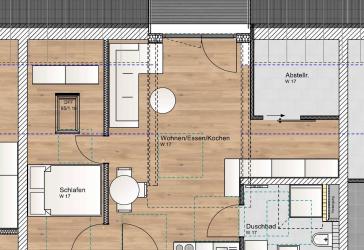 2 Zimmer DG Wohnung mit Norddachterrasse