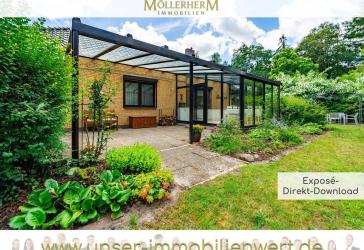 Gepflegter Bungalow auf außergewöhnlichem Grundstück mit freiem Blick über die Felder zum Wald