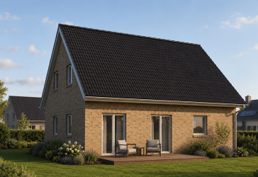 Geplantes Bauvorhaben - Neubau-Einfamilienhaus mit ruhig gelegenem Grundstück in zweiter Reihe
