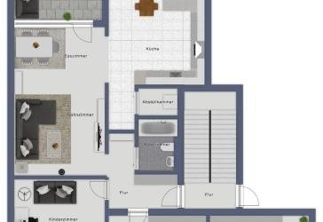 Helle 4-Zimmer-Wohnung in Lörrach, Nähe Grüttpark, mit großer Einbauküche