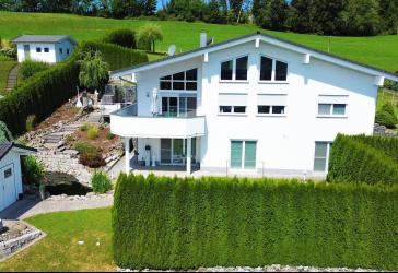 Architektur trifft Panorama - exklusives Wohnambiente mit unverbaubarem Bergblick in Oberreute