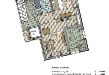 Neubauwohnanlage 'le quartier ècole' 2-Zimmer Dachgeschosswohnung