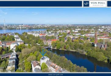 Exklusives Penthouse mit sonniger S/W- Dachterrasse in Uhlenhorst!