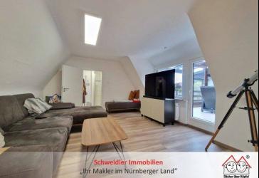Nest für 2! Top 3,5-Zimmer-DG-Wohnung mit Wintergarten und Gartenanteil in Schwaig-Behringersdorf